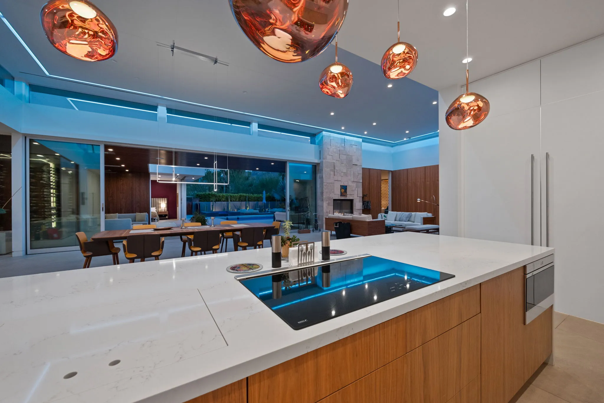High end home remodel kitchen in Palm Springs by JL Development Group